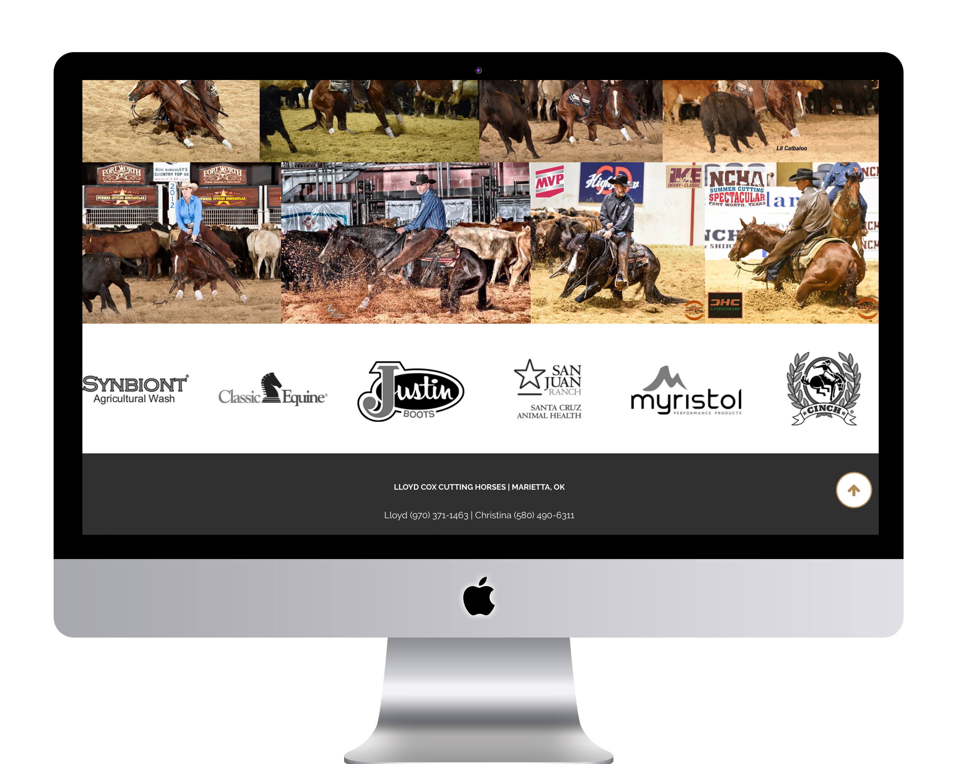 Lloyd Cox Cutting Horses website design